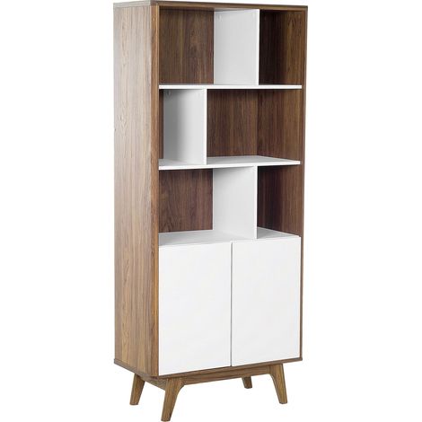 Shelving Unit COLUMBUS 182 cm Brown/ White (1/5)