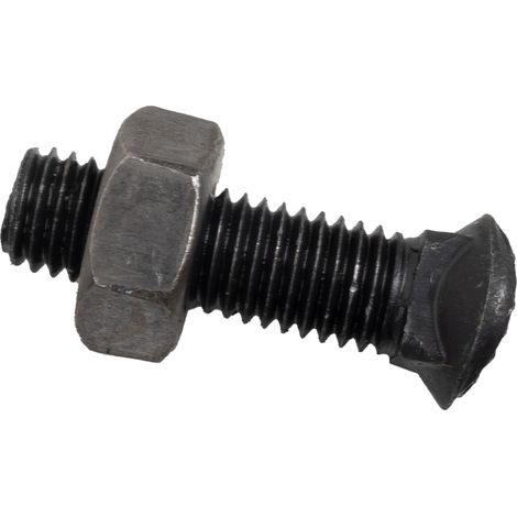 Bullone testa ovale M10x38 con dado (1/4)