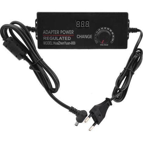 Einstellbarer geregelter Adapter 3–12 V 10 A DC mit Spannungsanzeige, Wechselstromnetzteil 110–240 V (1/5)