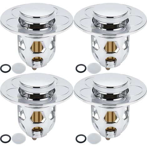 4 bouchons de lavabo, 57 pouces, anti-obstruction, universel (1/5)
