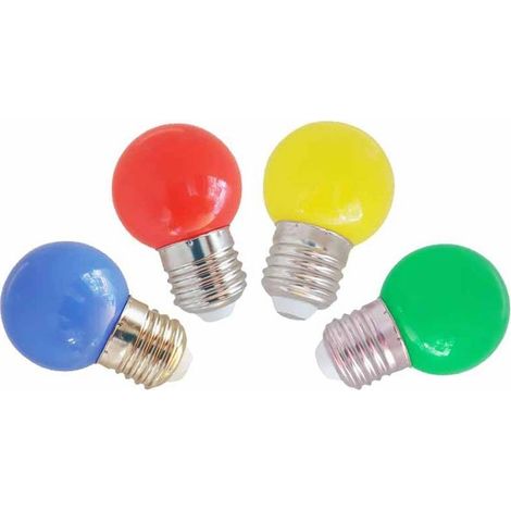 Bombilla led esferica mate 1.5W E27 Colores Verde  Verde