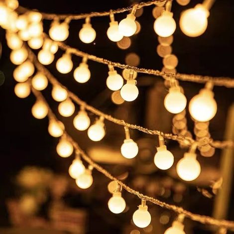 Guirlande lumineuse de Noël à LED avec éclairage d'ambiance pour camping en extérieur, 1 mètre, 10 lampes - à piles (1/4)