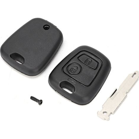 2 Boutons Clé Shell Clé De Voiture Housse De Remplacement Accessoire Fit pour Peugeot 206 306 307 (1/5)