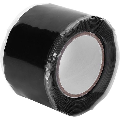 2 morceaux de ruban adhésif en silicone noir, résistant aux hautes températures, dimensions : 0,5 mm x 25 mm x 1,5 m (1/5)