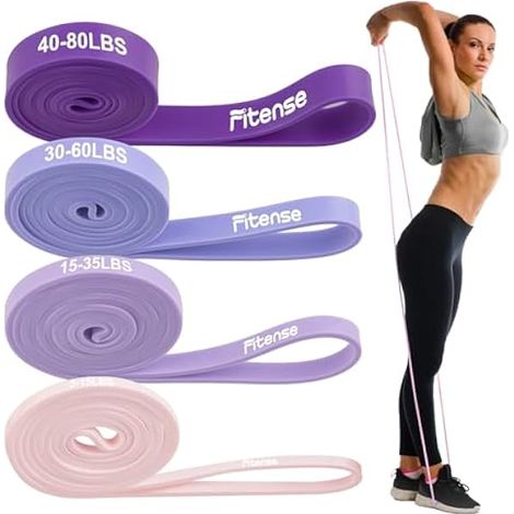 Bandes De Résistance - Kit Avec 4 Niveaux De Résistance Pour Renforcement Musculaire Et Étirement Corps Entier - Avec Ancrage Porte Affiche D'entraînement Et Sac De Rangement - 4 Pièces (1/3)
