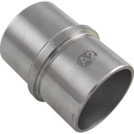 ECONOMY Verbindungsmuffe für Rohr ø 42,4 x 2,0 mm,Edelstahl geschliffen V2A (1/2)