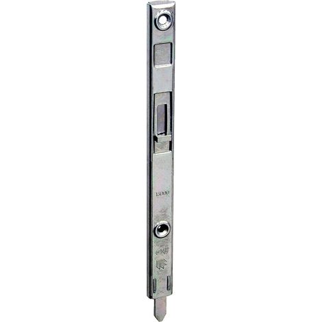 Ferco – Verrou à deux entrées en acier zingué traité ferGUard argent® – Têtière 18 mm – Longueur 200 mm – Pour menuiserie PVC (1/3)