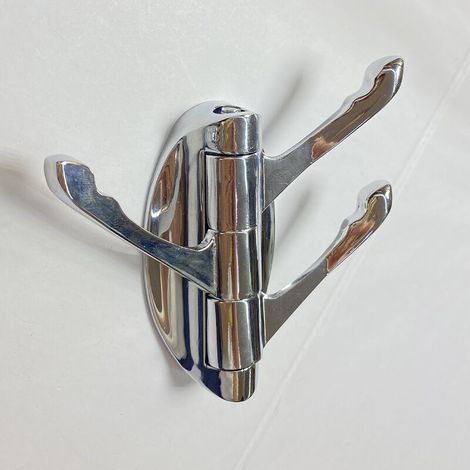 Lntyq Porte-manteau mural pivotant à 180° en métal massif avec trois bras pliables et porte-serviettes pour la décoration de la maison (1/3)