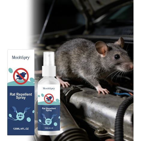 Rat repellent spray, suitable for multiple scenarios including garages. The scent repels and deters rodents, preventing them from gnawing on the rodents. -- 120ml -- BIEMMEDUE (1/5)