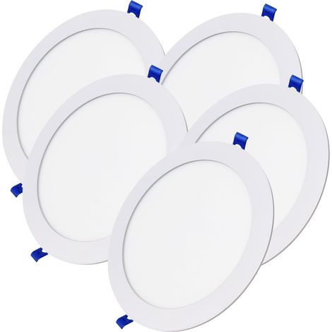 LED ATOMANT Confezione da 5 Pannello LED Downlight da Incasso Rotondo Piato 220mm 20W, Colore Bianco Neutro (4500K), 1800 Lumen, Driver incluso (1/5)