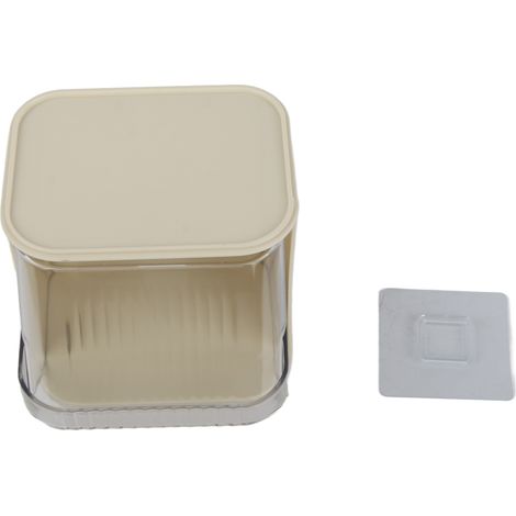 Boîte de rangement pour sachets de thé multifonction, support de bureau pour capsules de café, boîte debout en plastique acrylique blanc (1/5)