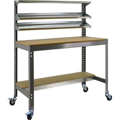 Simonrack SIMONWORK MOBILE BT1 1500 Werkbank Grau Holz