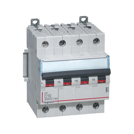 Legrand 407896 Interruttore automatico dx≥6000 10ka Vite 4p 400v 10A curva c