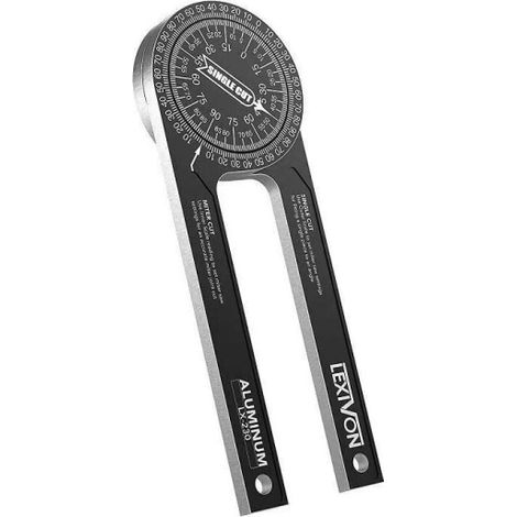 Rapporteur d'angle en aluminium avec laser de précision intérieur et extérieur, outil de mesure pour menuisiers, équerre professionnelle, inclinomètre numérique, pack de 1 (1/5)