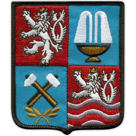 Patchion Karlovy Vary Region - stemma - Retro autoadesivo - Toppa/distintivo/emblema ricamato