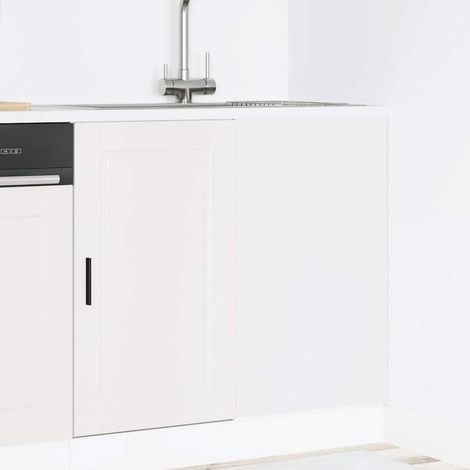 Armoire de cuisine-Meuble de cuisine-Armoire de rangement Porto blanc bois d'ingénierie 777702 (1/5)