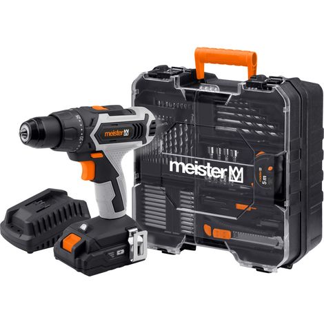 Meister Akku-Bohrschrauber-Set Mobile Werkstatt 20 V Akku, Ladegerät & Zubehör (1/3)