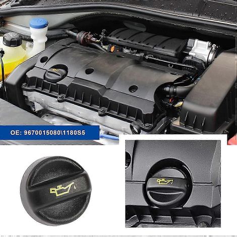 Öleinfülldeckel 9670015080 1180S5 9674157180 Passend für 207 208 301 308 508 2008 3008 5008 Citroen C3 C4