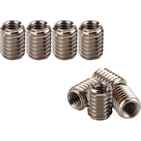 10 inserts filetés en acier inoxydable pour dévisser les écrous de réduction, filetage intérieur M4x0,7, filetage extérieur M6x1,0, longueur 8 mm (1/5)