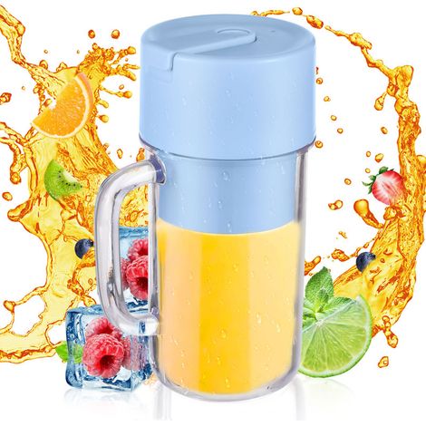 Mini blender portable 340 ml, 6 lames, étanche, rechargeable USB Type-C avec poignée (1/5)