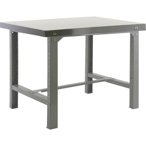 Simonrack – Établi modulable en métal gris foncé 120 cm – Capacité de charge 600-800 kg – Finition époxy polyester – Montage rapide en 15 minutes