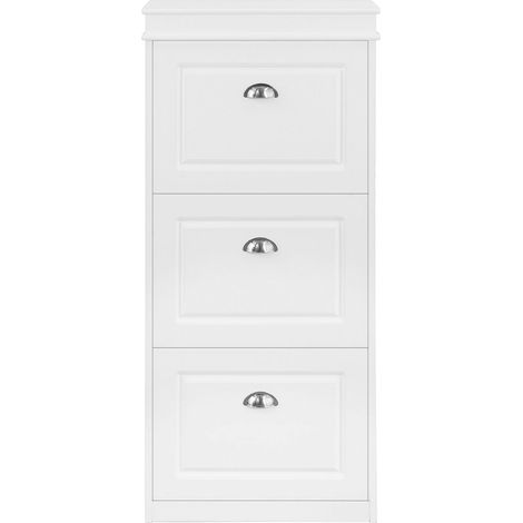 SoBuy 3 Drawers Shoe Cabinet Shoe Rack Shoe Storage Cupboard Organizer,FSR94-W (1/5)