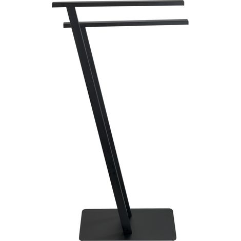 WENKO Handtuchständer Lirio Schwarz matt, Kleiderständer, Schwarz, Metall schwarz (1/5)