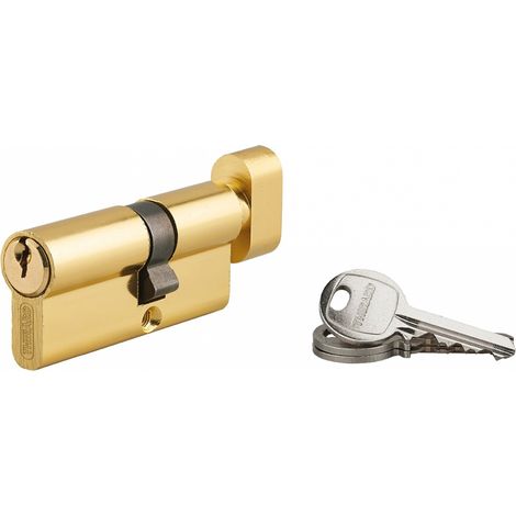Cilindro europeo con pomolo Ecopro, 30Bx40mm, finitura ottone, 3 chiavi - THIRARD