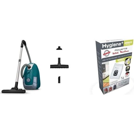 Aspirateur avec Sac, Capacité XXL 4,5 L, Moteur Basse consommation 900 W Max, Très Bien accessoirisé, Lot de 4 Sacs aspirateur Hygiène+ Aromatic Fleur de Cotton (1/5)