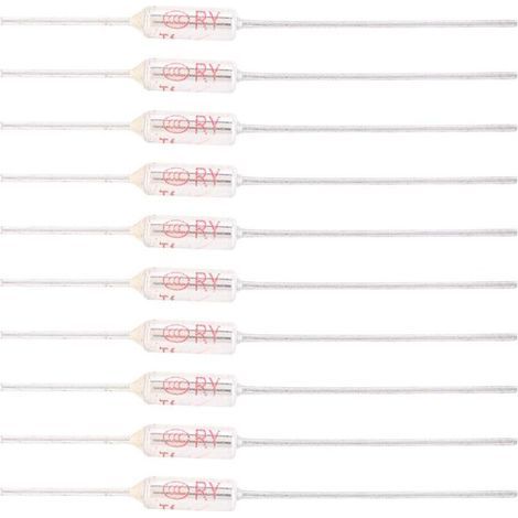 Lot de 10 fusibles thermiques 250V 10A – Protection contre surchauffe – Pour appareils ménagers et industriels – Température 216°C (1/5)