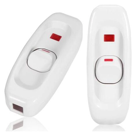 Interrupteur à tirette, bascule lumineuse, interrupteur d'éclairage, interrupteur en ligne, 2 pièces 250V 10A interrupteur à tirette pour lampe de bureau marche/arrêt en ligne (1/5)