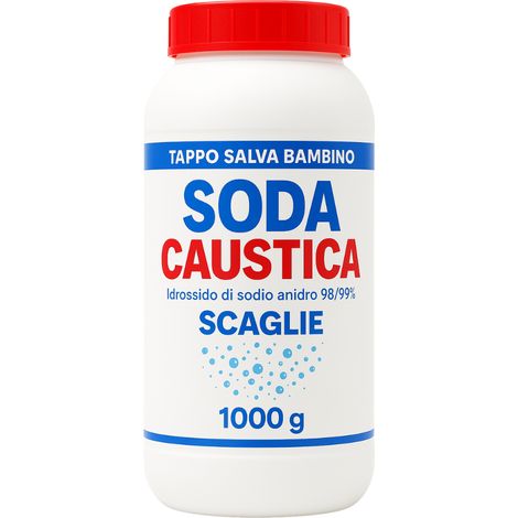 Soda caustica in scaglie per pulizia e sgrassaggio formato 1 kg (1/5)