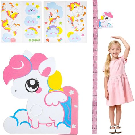 Toise enfants licorne fille tableau hauteur 65-180 cm décoration chambre enfant (1/5)