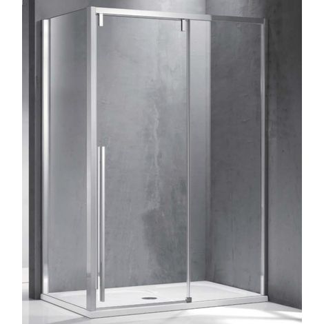 Cabine de douche SANTORINI 400 120x90 x200 cm profilé chromé (1/5)