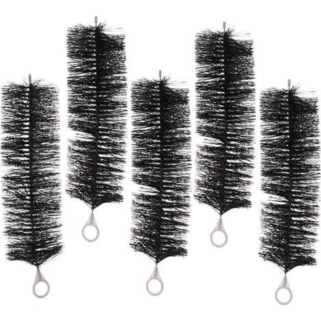 Lot de 5 brosses filtrantes de bassin de 40 cm avec poils en fil croisé pour entretien d'aquarium et de jardin aquatique (1/4)