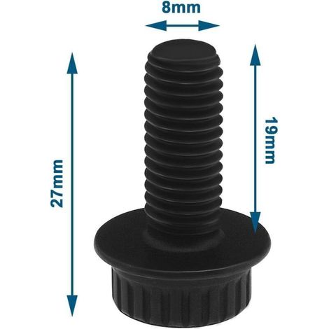 (2.7×1.9×1.9Cm)2Pcs Boulons De Lame Scie Circulaire N600011 Boulon De Serrage À Vis Compatible Avec Dewalt Scie À Onglet Dws716Xps Dws715 Dws779 Dws713 Dcs361M1, Noir (1/5)