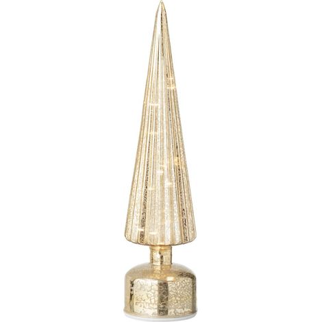 Sapin Tournant à LED "Lenard" 40cm Doré (1/5)
