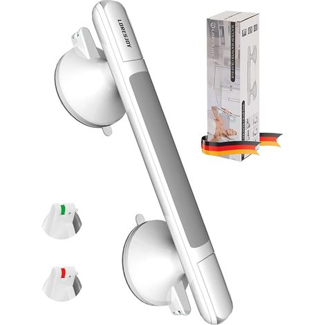 Barre D'Appui WC, 30 cm Ventouse de Poignée, Barre d'Appui pour Salle de Bain, Ventouse de Poignée Douche, Poignee à Ventous Pour Enfants et Seniors (1/5)