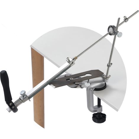 Kit aiguiseur couteaux angle fixe ensemble affûtage lame avec système de maintien abrasif et 4 pierres à aiguiser (1/4)