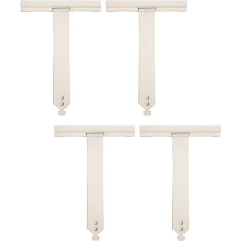 Lot de 4 Attaches souples à clipser - Ressort de Suspension pour fixation de tablier - Verrou attache tablier -acier profil alu poli fixation par crochet pour volet roulant électrique et manuel (1/4)