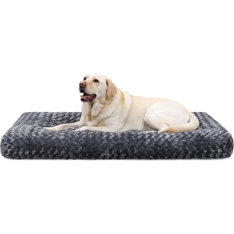 Hundebett XXL waschbar rutschfest Dunkelgrau L 122 x B 74 x H 10 cm (1/5)