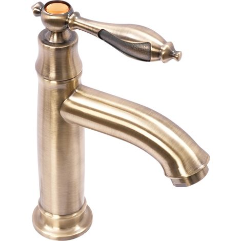 Robinet de lavabo, robinet de salle de bain doré, robinet en laiton rétro Pour salles de bains, cuisines, toilettes publiques, restaurants