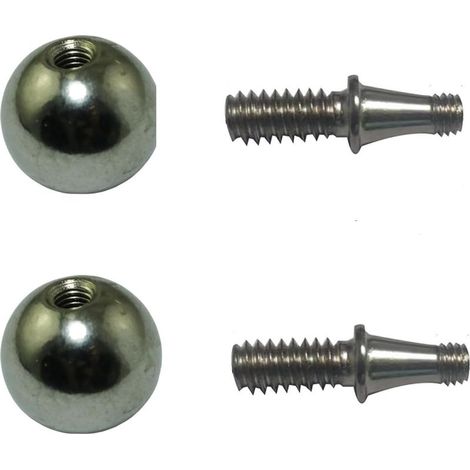 2 jeux d'adaptateurs métalliques pour tête sphérique en acier , tête sphérique en métal , filetage interne , raccords pivotants , trou de vis M5 , tige de vis 1/4 , diamètre 20 mm , raccords de suppor (1/5)