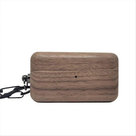 Robustes, schützendes Walnussholz-Etui für kabellose Bluetooth-Kopfhörer EAH-AZ100, Ladeetui, Modell A (1/5)