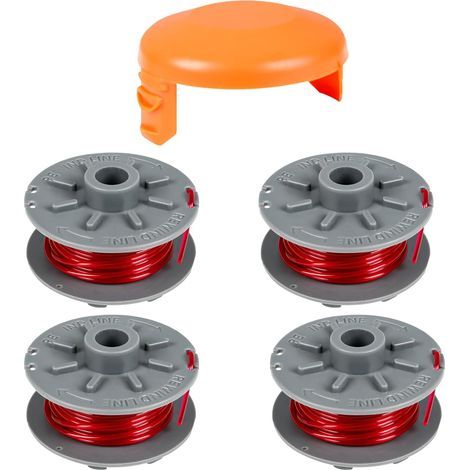 Ersatz-Trimmerfadenspule für Gardena 5364-20, 1,6 mm x 6,1 m für Gardena Turbo SmallCut Art 2401 Trimmer (4 Spulen + 1 Abdeckung) (1/5)