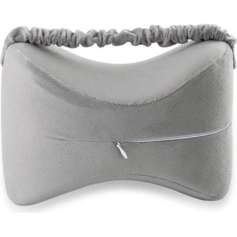 Mehrzweck-Kissen aus Memory-Schaum mit langsamer Rückstellkraft für Schwangerschaft, Seitenschläfer, Rückenschmerzen, als Beinpolster oder Leggings mit elastischem Band, waschbarer Bezug, Grau, graues (1/5)
