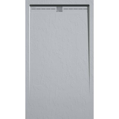 Receveur de douche Gris 7035, finition Ardoise Stone CACH, grille de couleur - 150 x 70 cm (1/4)
