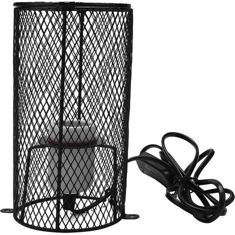 1 Support de lampe chauffante E27, Céramique avec interrupteur, Crochet ressort, Pour reptile tortue (1/5)