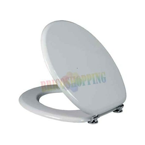 Copriwater Copri Water Wc Bagno Mdf Poliestere Legno Universale Coprivaso Bianco (1/2)