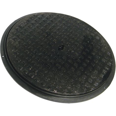 FloPlast PVC-U Underground Drain Frame & Cover - Cast Iron Effect